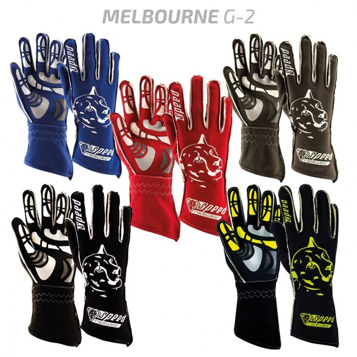 Speed Racewear Motorsport-Handschuhe Melbourne – Rot/weiß, Mit Silikon-Grip – Größe 11