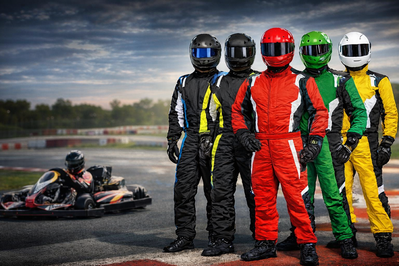 IMOLA Kart Overalls von Speed Racewear in verschiedenen Farben für Hobbyfahrer auf der Kartbahn